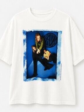 90's Vintage Hanson Brothers White Graphic Band Print T-Shirt Size Large